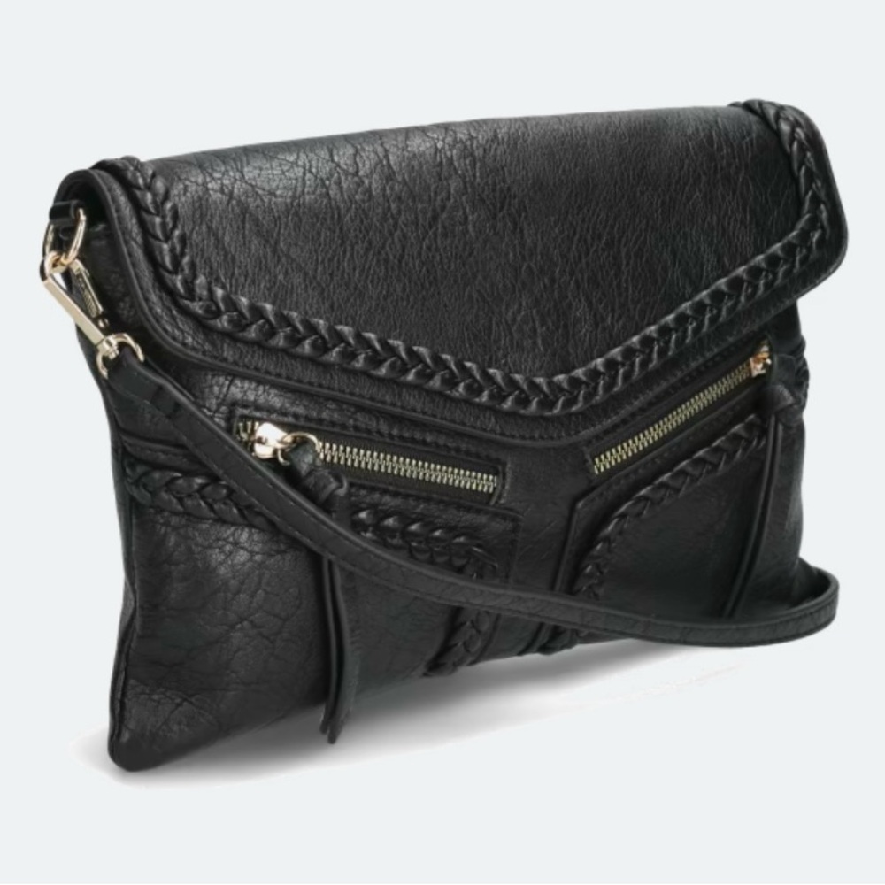 Moda Luxe Black Laurel Crossbody Bag